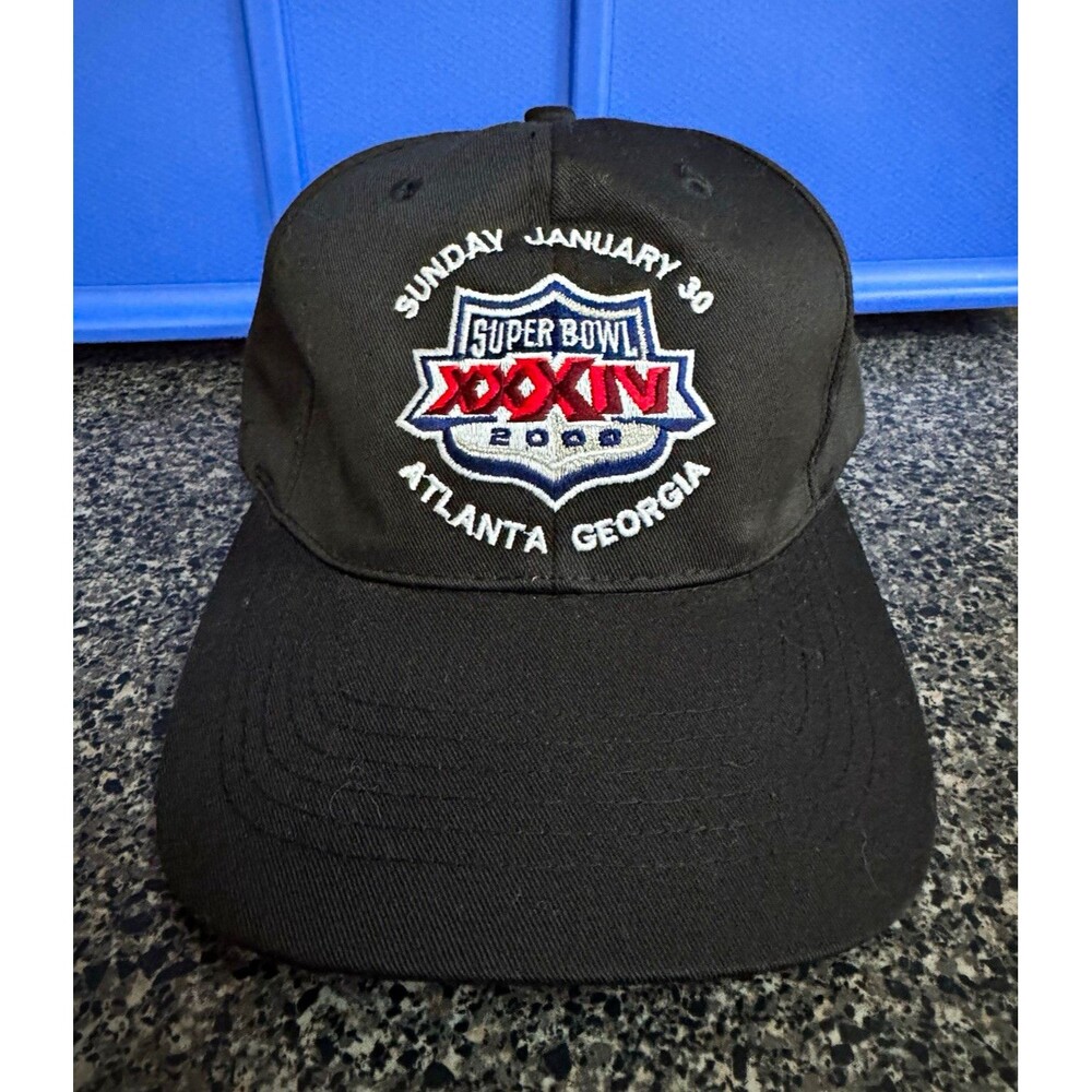 Logo 7 NFL Super Bowl XXIV Atlanta Georgia Black Snapback Hat One Size